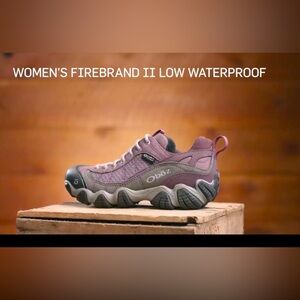 Oboz Firebrand II Low B-DRY Hiking Shoe like new! (Women) - Lilac 8